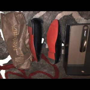 Merlutti Velvet Formal Dress Shoe with Red bottom